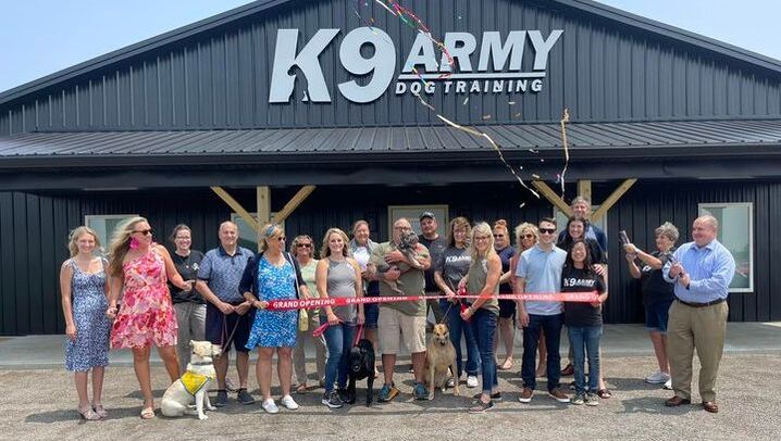 K9 Army Dog Training Huntsville Ohio Ribbon Cutting